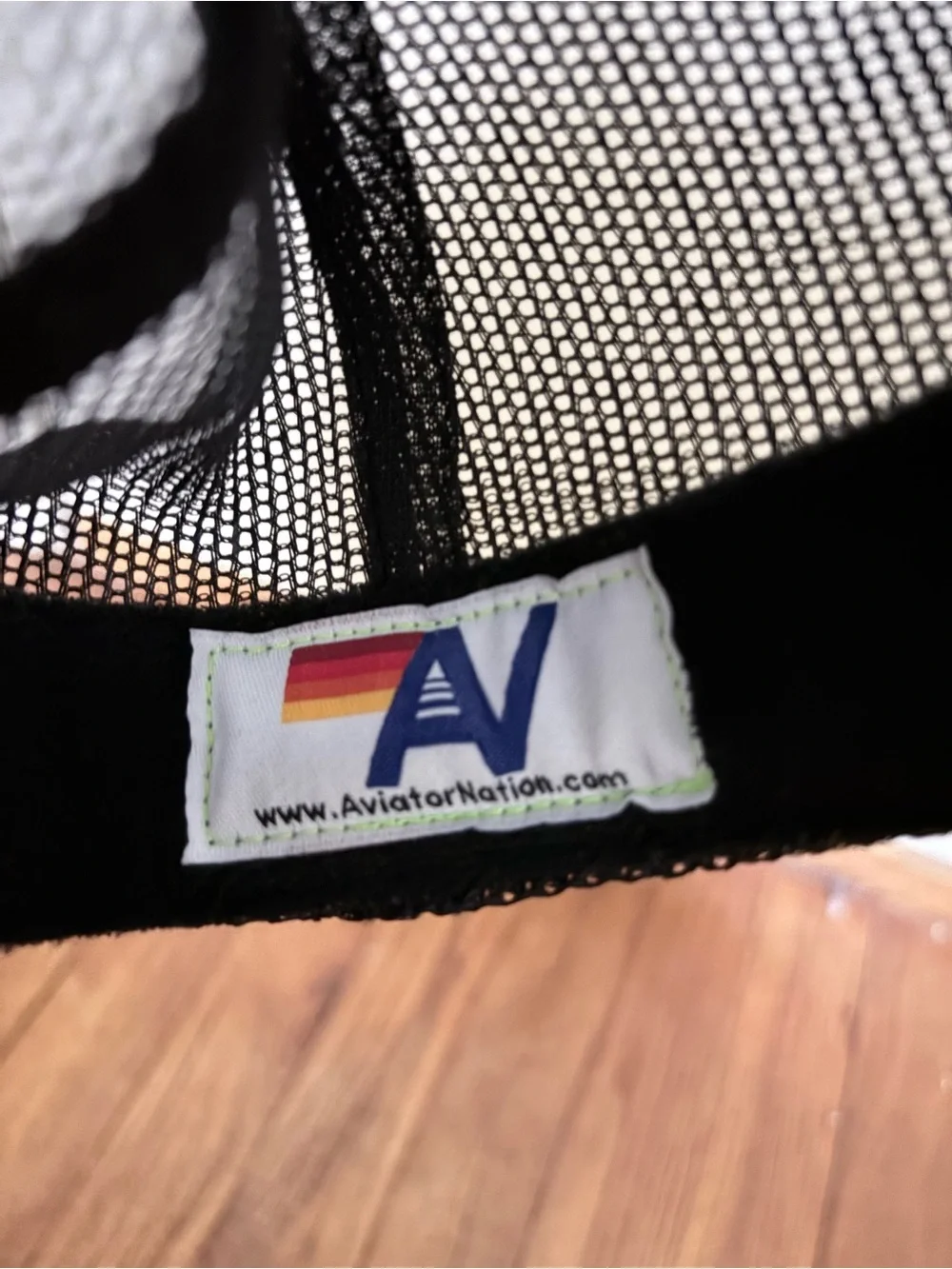 Aviator Nation Black Unisex  Cap with Rainbow Patch